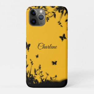 Case-Mate iPhone Case Jardin de papillon jaune safran personnalisé
