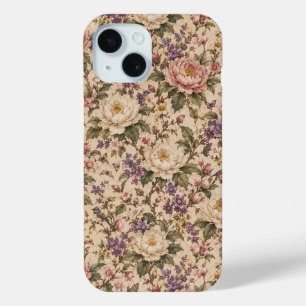 Coque Case-Mate iPhone Jardin de roses botaniques vintage et motif papill