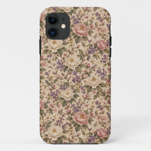 Case-Mate iPhone Case Jardin de roses botaniques vintage et motif papill