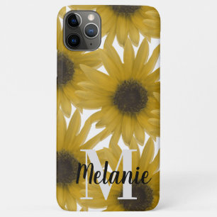 Case-Mate iPhone Case Jardin de tournesols réaliste Monogramme personnal
