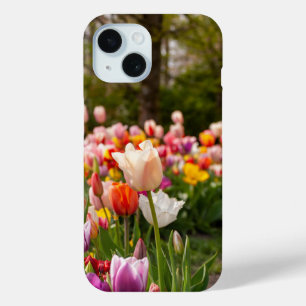 Coque Case-Mate iPhone Jardin de tulipes vibrant Photographie de nature i