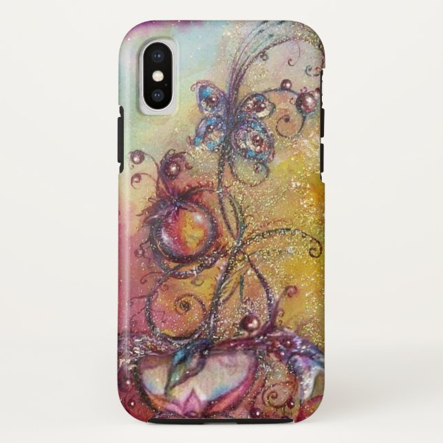 COQUES Case-Mate iPhone JARDIN DES OMBRES PERDUES -PLANTE PAPILLON MAGIQUE (Dos)