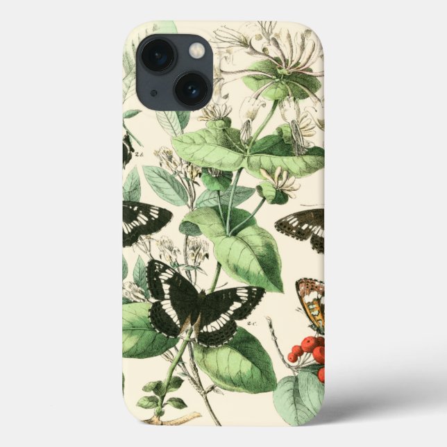 Coques Case-Mate iPhone Jardin des papillons et des fleurs (Verso)