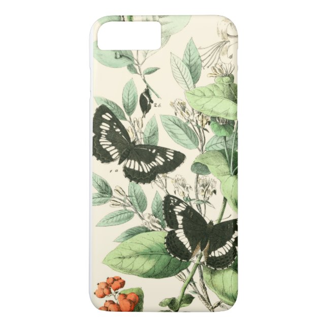 Coques Case-Mate iPhone Jardin des papillons et des fleurs (Dos)