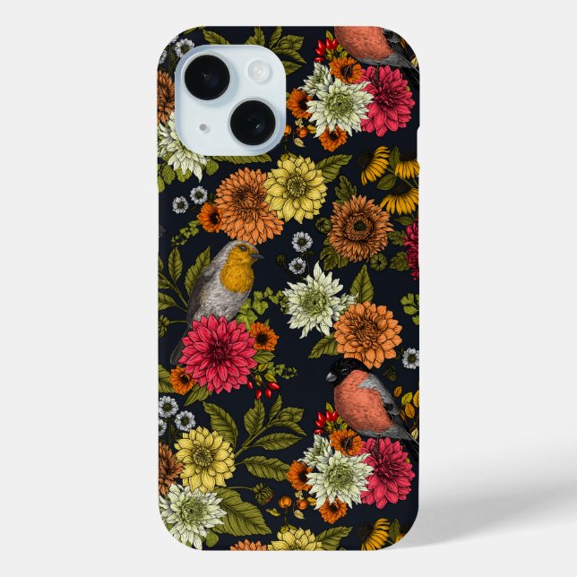 Coques Case-Mate iPhone Jardin d'oiseaux et de fleurs 2 (Verso)