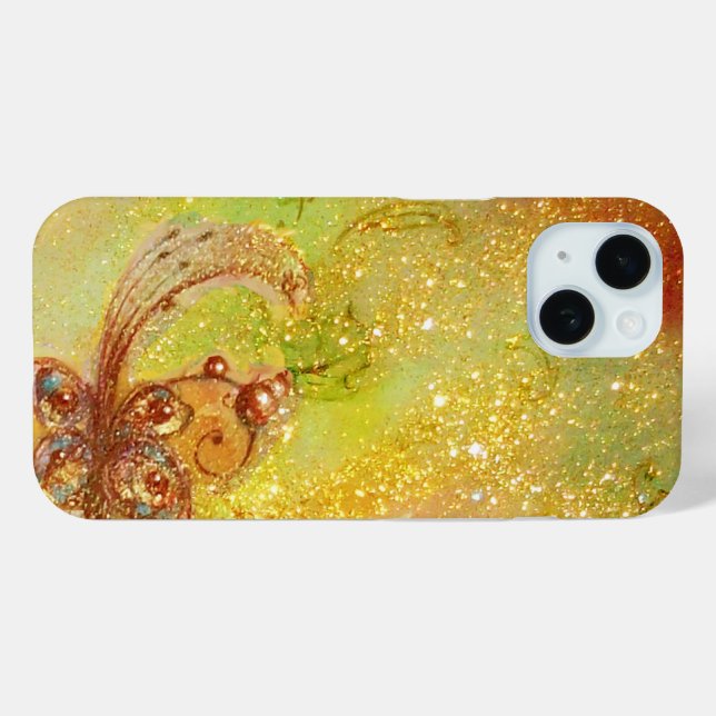 COQUES Case-Mate iPhone JARDIN D'OMBRES PERDUES, BOUTEILLE MAGIQUE JAUNE D (Verso (horizontal))