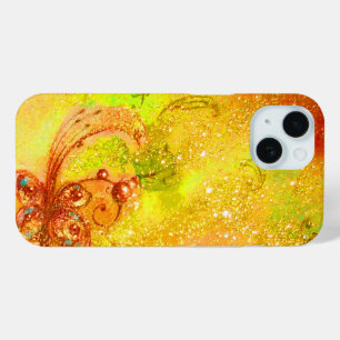 Coque Case-Mate iPhone JARDIN D'OMBRES PERDUES MAGIQUE BUTTERFLY or jaune