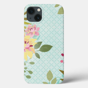 Etui iPhone Case-Mate Jardin Floral, Arrière - plan Bleu