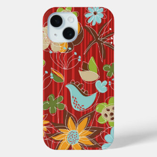 Coque Case-Mate iPhone Jardin Floral Chic Et Whimsical Sur Des Tessées Ro