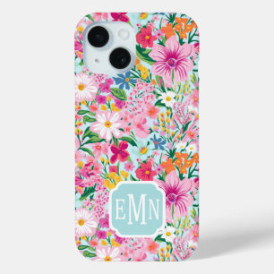 Coque Case-Mate iPhone Jardin Floral Coloré Monogrammé