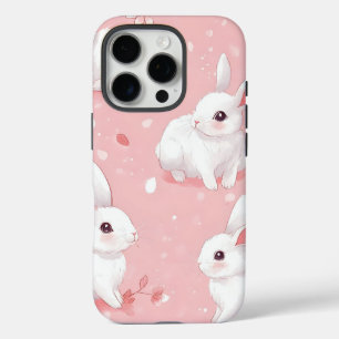 Coque iPhone 16 Pro Jardin Floral De Bunny De Pré Rose