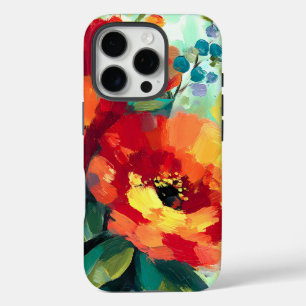 Coque iPhone 16 Pro Jardin floral flamboyant