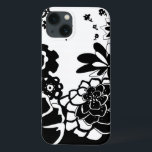 iPhone 13 Case Jardin floral noir et blanc Motif graphique<br><div class="desc">Un motif graphique qui présente une scène de jardin floral noir et blanc,  créé par Chariklia Zarris. Même avec seulement deux couleurs,  le tableau est presque écrasant dans sa beauté. Offrez-vous le cadeau d'une exquise exposition florale en achetant cette impression dès aujourd'hui!</div>