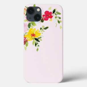 Case-Mate iPhone Case Jardin floral rose pâle aquarelle
