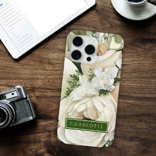 Coque Case-Mate iPhone Jardin Floral vert et blanc