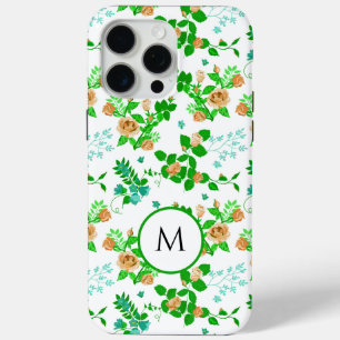 Coque Case-Mate iPhone Jardin Floral Vert Monogramme