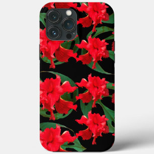 Case-Mate iPhone Case Jardin Hibiscus Monstera Motif Noir