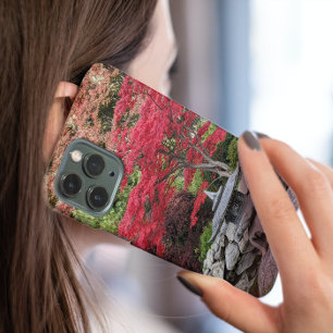 Coque Pour iPhone 16 Jardin japonais Lanterne et rouge érable photo Feu