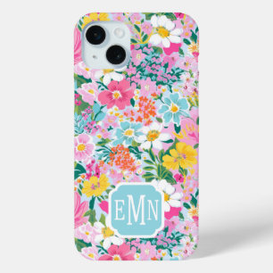 Coque Case-Mate iPhone Jardin Moderne Coloré Monogrammé