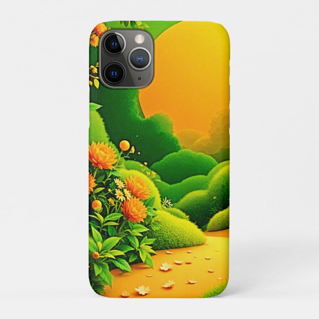 Coques Case-Mate iPhone Jardin Orange Luxuriant (Dos)