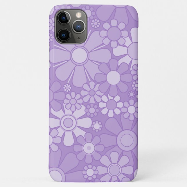Coques Case-Mate iPhone Jardin Rétro Joyeux motifs floraux Lavande (Dos)