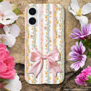 Coque Pour iPhone 16 Jardin romantique Dentelle blanche fleurie jaune e