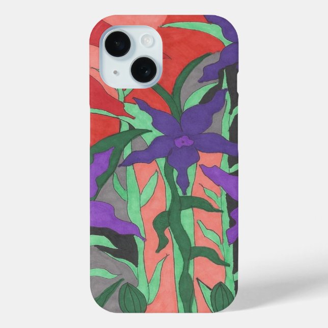 Coques Case-Mate iPhone Jardin Soleil Twilight Floral (Verso)