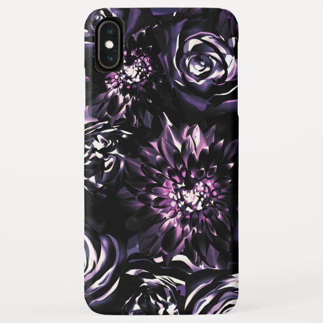 Coques Case-Mate iPhone Jardin Sombre Fleurs Violettes Envoûtantes de Glam (Dos)