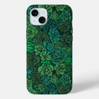 Jardin succulent en vert