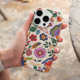 Coque iPhone 16 Pro Jardin Vintage coloré personnalisé Romantique