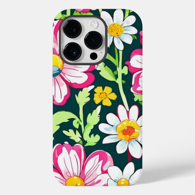 Coques Case-Mate iPhone Jardin Whimsical Blooms : Drôle casques de télépho (Verso)