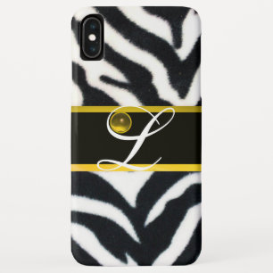 Case-Mate iPhone CASE JAUNE BLACK ZEBRA FUR JAUNE GEM MONOGRAM,