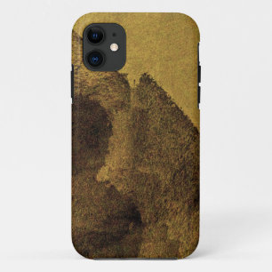 Coque Case-Mate Pour iPhone Jaune brun noir abstrait peinture brush traits
