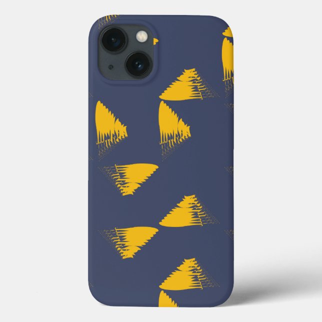 Coques Case-Mate iPhone Jaune, cool, unique, triangles tendance (Verso)