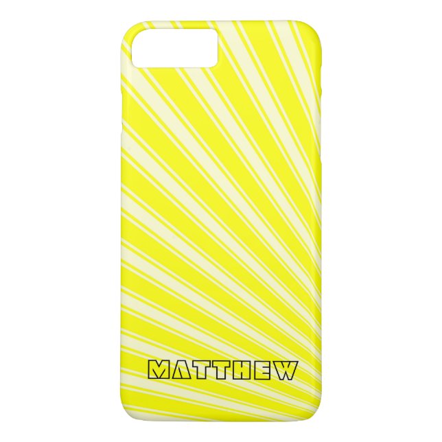 Coques Case-Mate iPhone Jaune Couleur Frappe Motif (Dos)