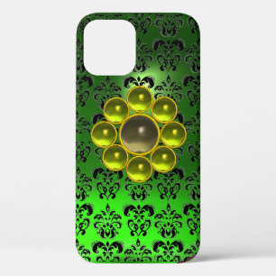 Case-Mate iPhone Case JAUNE GRISE EN PIERRE DE JAUNE MON Vert noir Damas