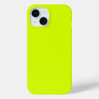 Coque Pour iPhone 15 Jaune néon, haute visibilité Chartreuse
