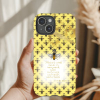 Jaune pastel chic Abeille Grille Bible Reine Abeil