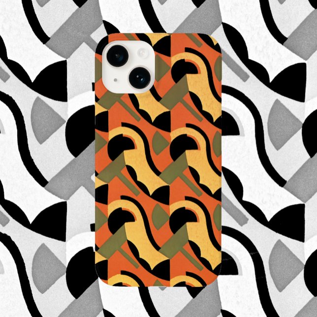 Coques Case-Mate iPhone Jazz Art Déco Rétro, Courbes Chaudes Cercles géomé (Créateur téléchargé)