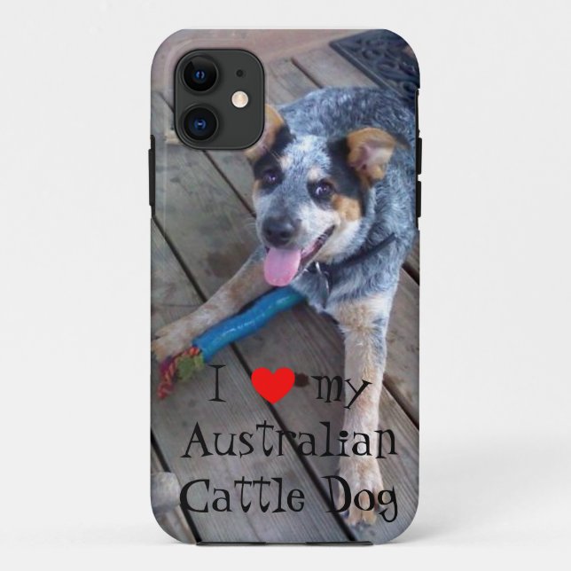 Coques Case-Mate iPhone "Je cas de l'iPhone 5 aime mon chien australien de (Dos)