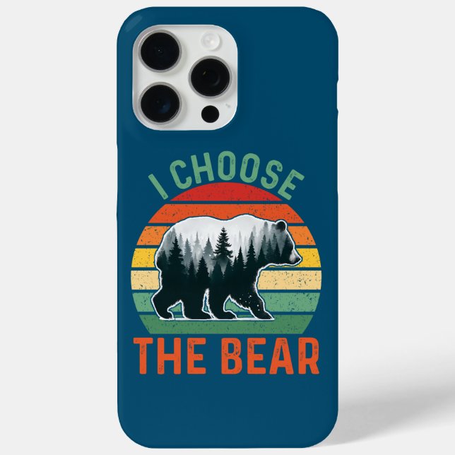 Coques Case-Mate iPhone Je Choisis L'Ours Dans Le Bois Funny Camp 2024 (Verso)