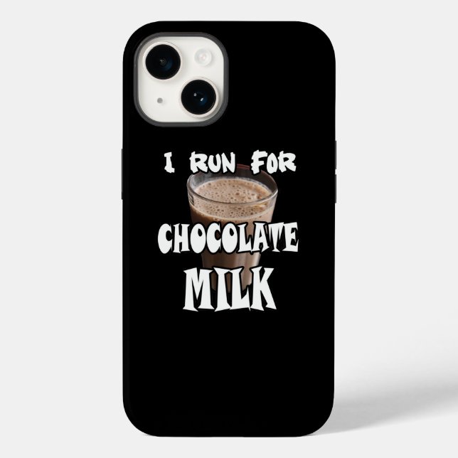 Coques Case-Mate iPhone Je cours pour le lait au chocolat (Verso)