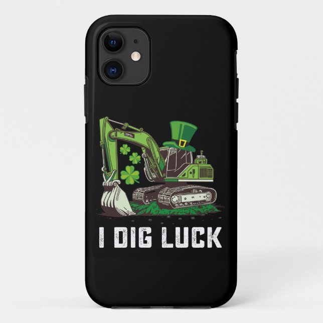 Coques Case-Mate iPhone Je creuse la chance Excavatrice Saint-Patrick irla (Dos)