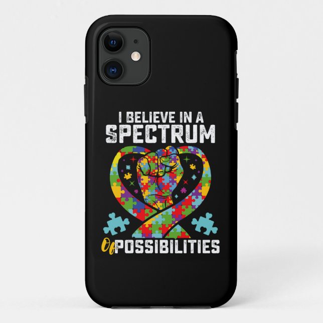 Coques Case-Mate iPhone Je Crois En Un Spectre De Possibilités Autisme (Dos)