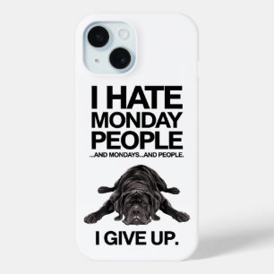 Coque Case-Mate iPhone Je déteste les lundis Lazy Dog Drôle Design