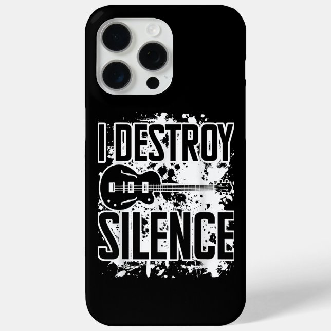 Coques Case-Mate iPhone Je détruit Silence Bass Player Funny Guitare Musiq (Verso)