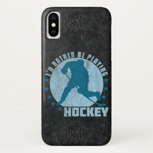Coque iPhone X Je jouerais plutôt à l'hockey