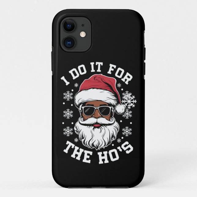 Coques Case-Mate iPhone Je le fais pour les Hos Noël Santa africain  (Dos)