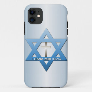 Coques Pour iPhone Je me tiens avec l'étoile de David croisée