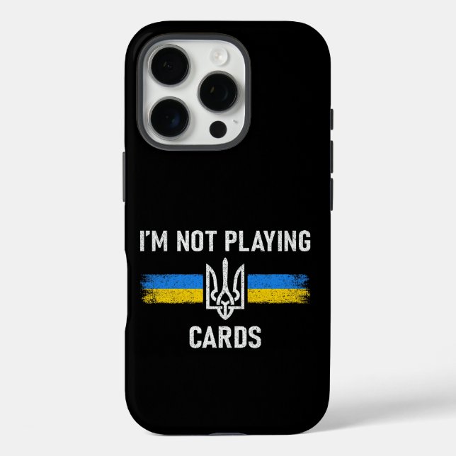 Coques Case-Mate iPhone Je ne joue pas aux cartes - Zelensky Words 2025 (Verso)